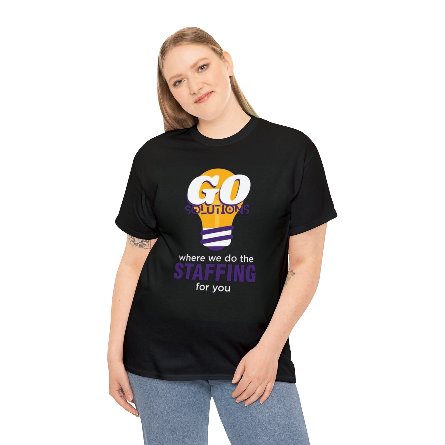 GO Solutions -where we do the STAFFING for you - Unisex Heavy Cotton Tee