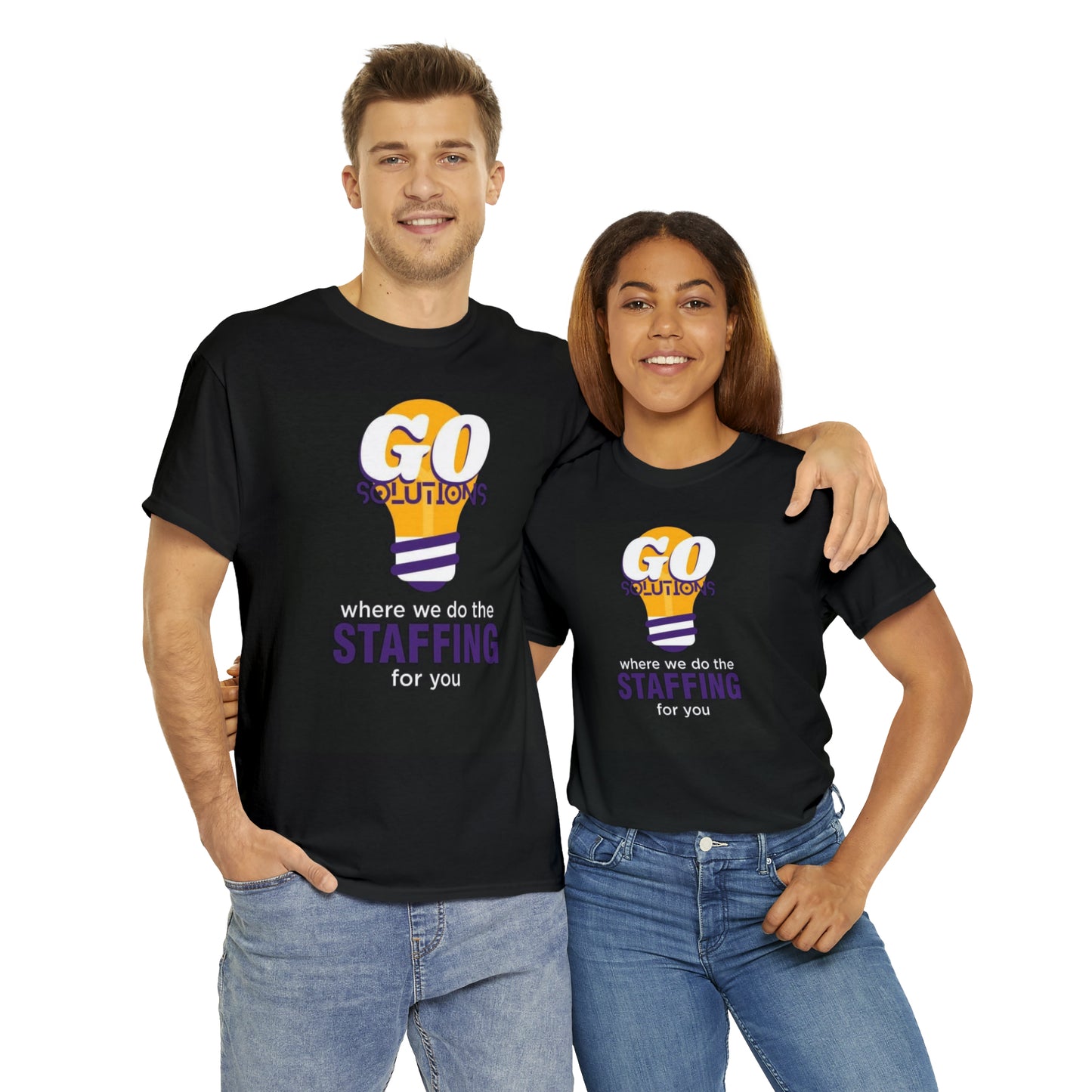 GO Solutions -where we do the STAFFING for you - Unisex Heavy Cotton Tee