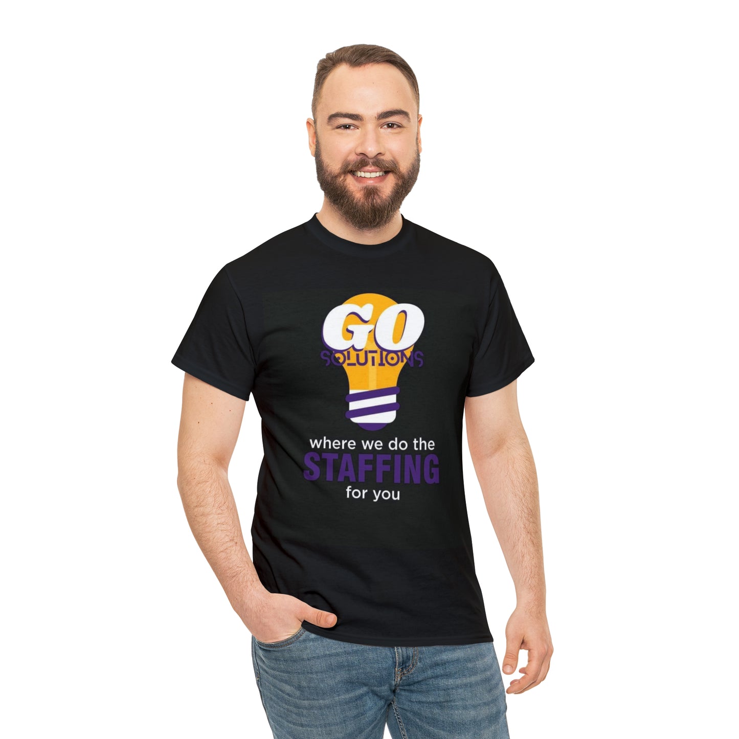 GO Solutions -where we do the STAFFING for you - Unisex Heavy Cotton Tee