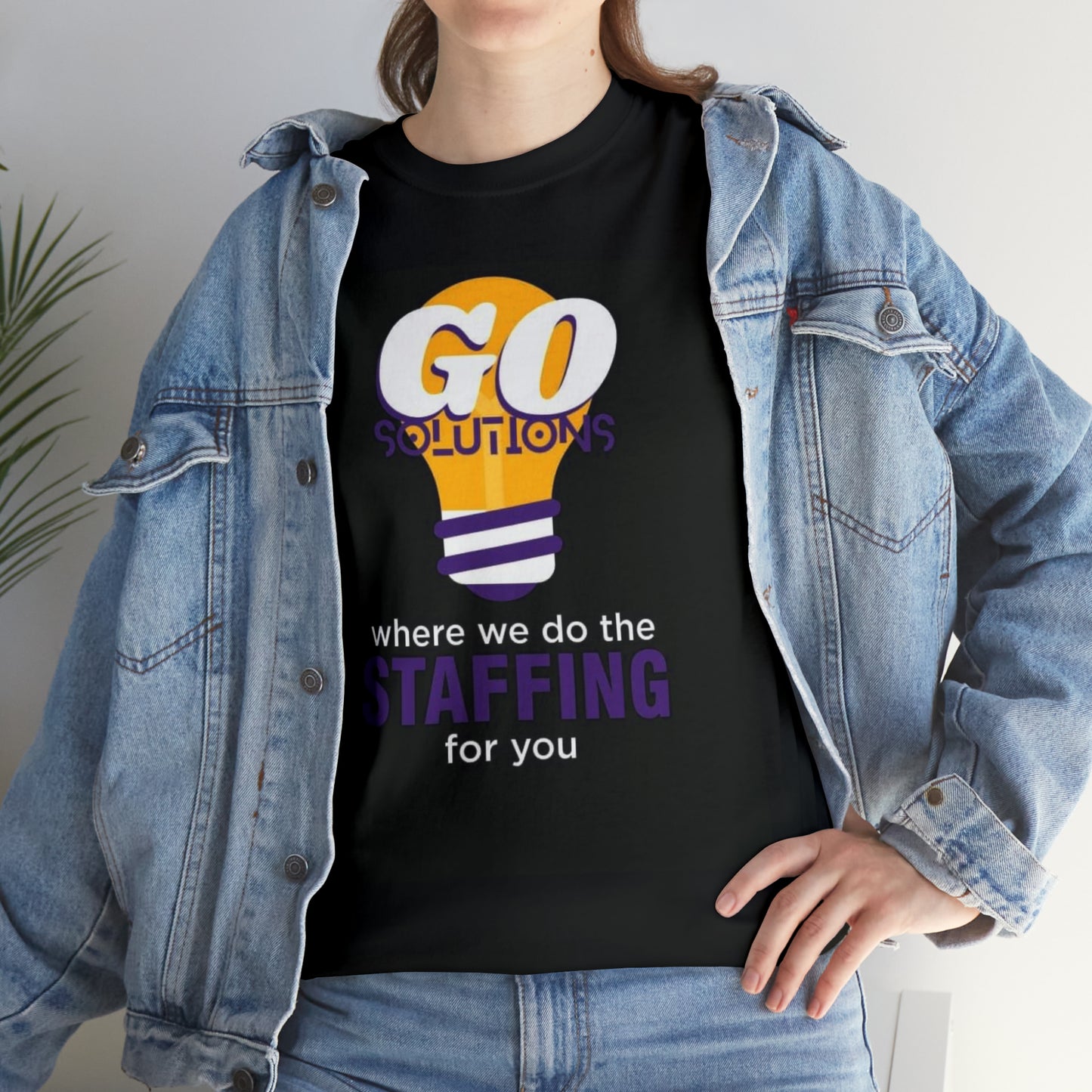 GO Solutions -where we do the STAFFING for you - Unisex Heavy Cotton Tee